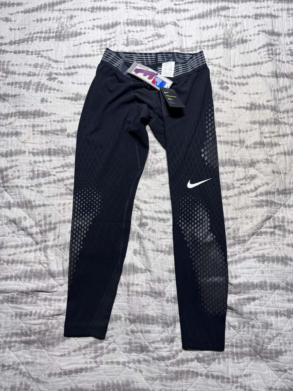Nike Pro MLB Hyperstrong Baseball Slider Compression Pants Black Men's Large